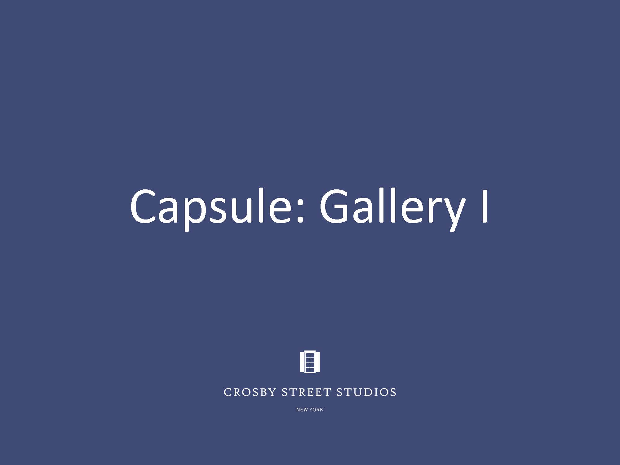 Crosby Street Studio Catalog_Capsule Gallery 1 Cover