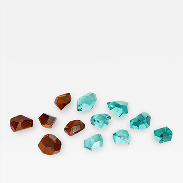 Ghiro Handcrafted and Signed Faceted Crystal Glass Sculptures, Italy, 2017