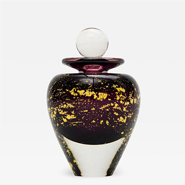 Stylish blown glass perfume bottle