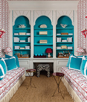 Palm Beach Showhouse Blue Study Lounge Thumb