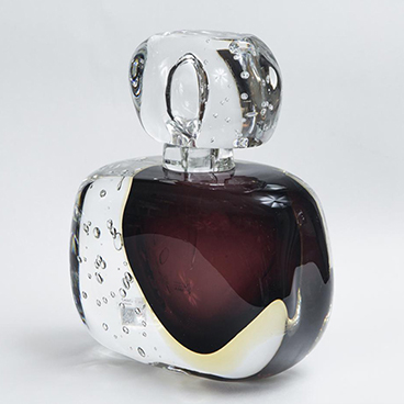 12_Oversized Murano Blown Plum Perfume Bottle Contemporary