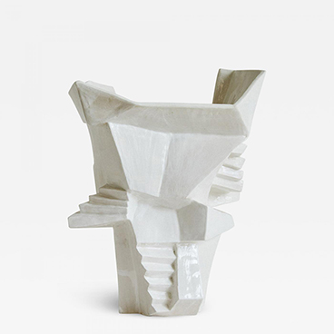 14_Wheel thrown Vessel White Stoneware with a Blanc de Chine Glaze