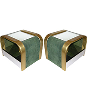Cosulich_Romeo Rega 1970s Brass and Chrome Open Side Tables Thumbnail