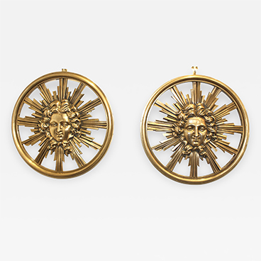 Gallery Walls 2_1950s Solid Brass Medusas Wall Sculptures