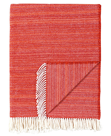 Sedgwick & Brattle Strie Tangerine Throw