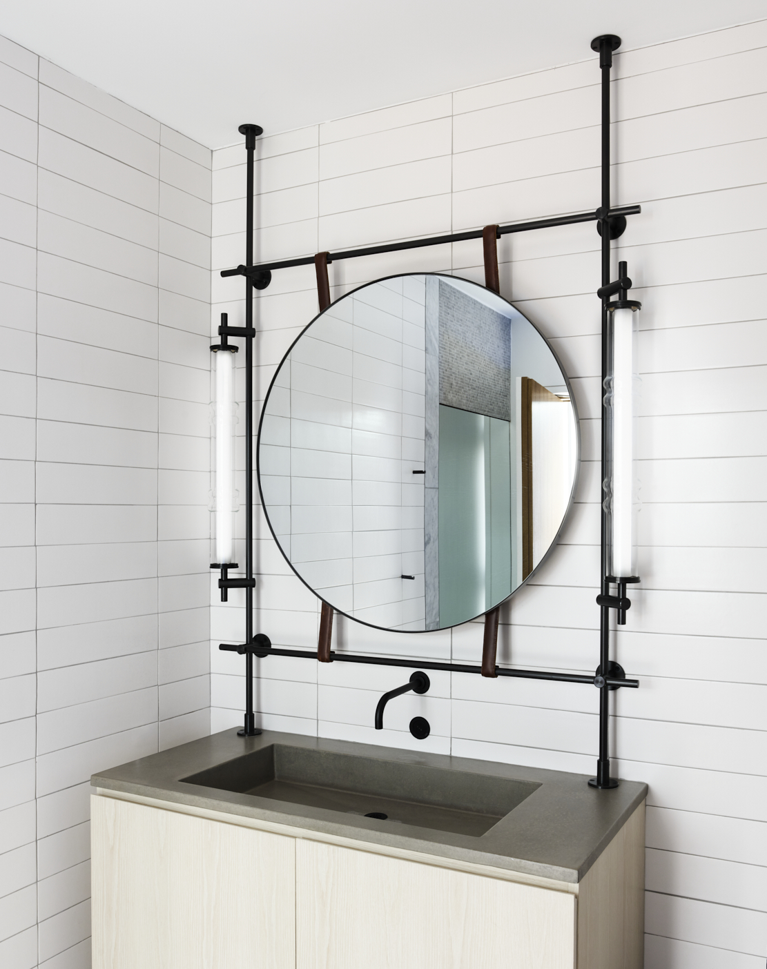 amuneal_products_WNWN_NYDC_collectors_round_vanity_mirror_totem_sconces_Flat