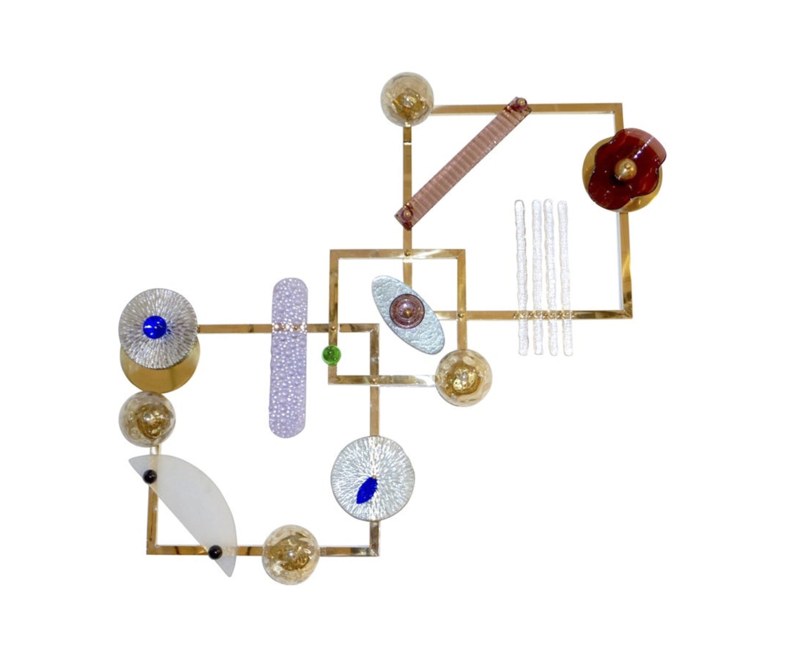 cosulich_interiors_and_antiques_products_new_york_design_Bespoke_Italian_Brass_Lit_Wall_Art_with_Blue_Pink_Purple_Glass_Floral_main-scaled-1