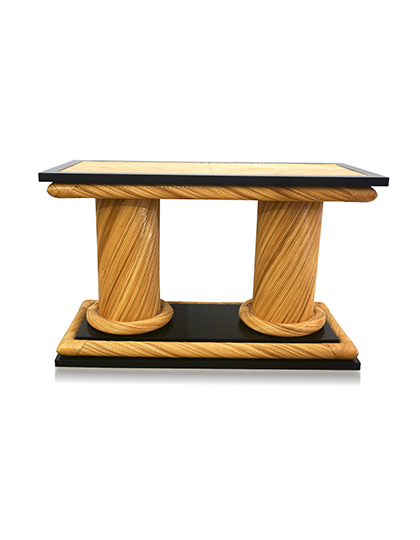 main_cosulich_interiors_and_antiques_products_new_york_design_1970s_Howard_Dilday_Organic_Rattan_Console_Table_with_Black_Lacquer-Bo