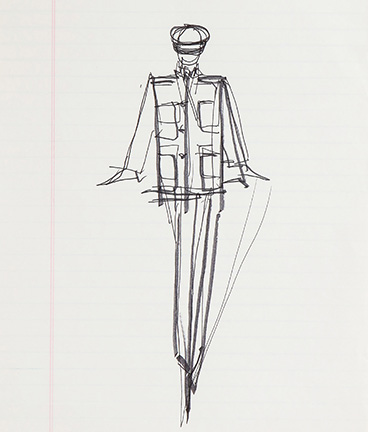 Guy Regal_Halston Sketches_Sketch 5