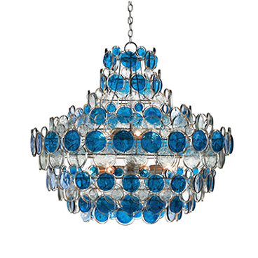 Currey & Company_Galahad Blue Chandelier