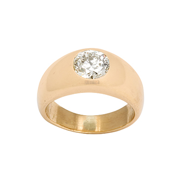 Daimond and 18K Gold Gypsy Ring