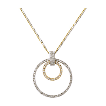 White and Yellow Gold Diamond Necklace
